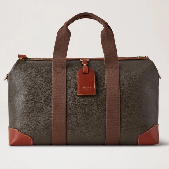 Mulberry Brown and Tan Travel Bag with Leather Trim - Picture 1 of 7